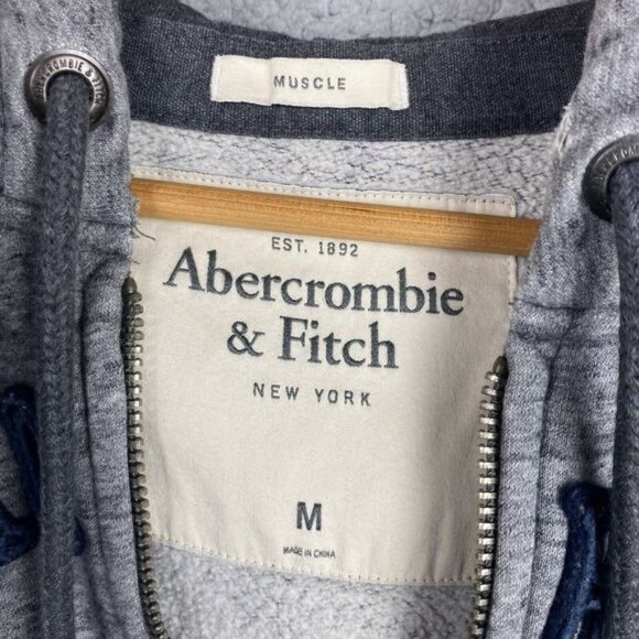 COPY - VTG Abercrombie & Fitch Muscle y2k Hoodie Heavyweight Zip Up Mens Medium… - Picture 9 of 12
